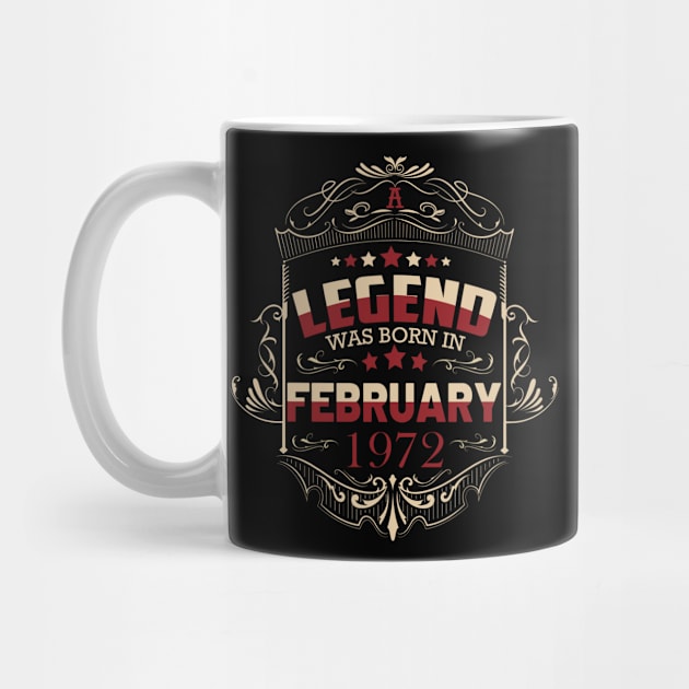 50th birthday February 1972 gift idea by HBfunshirts